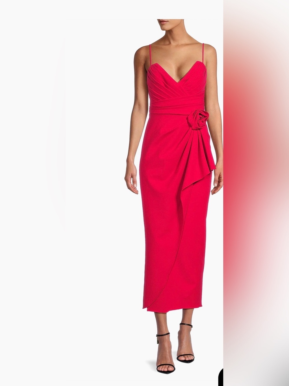 Emanuel Ungaro Fuchsia Maxi Pencil Skirt with Rosette Draping